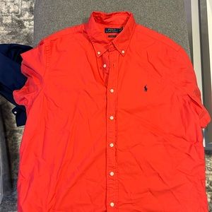 Salmon, color, Ralph Lauren, short sleeve button-down